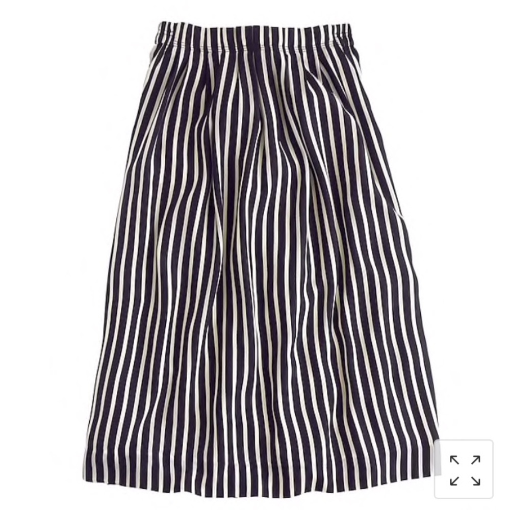 J Crew pleated midi skirt size 4 striped